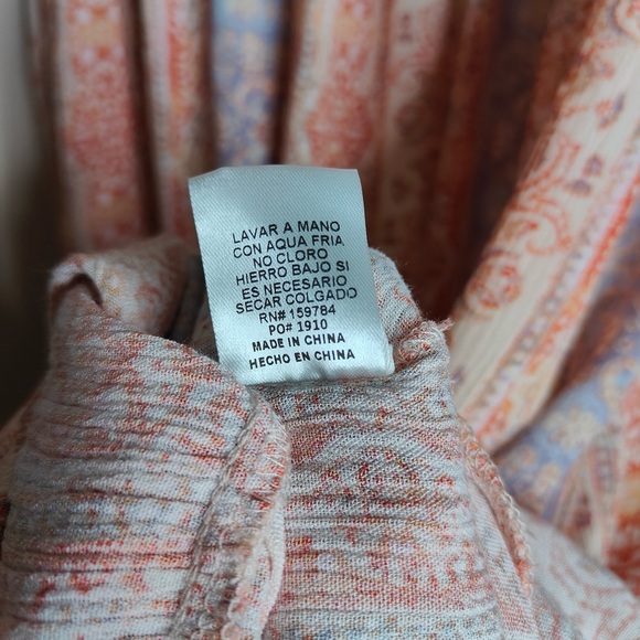 Calista Collection Boho Paisley Print Empire Waist Tiered Midi Dress - Picture 8 of 9